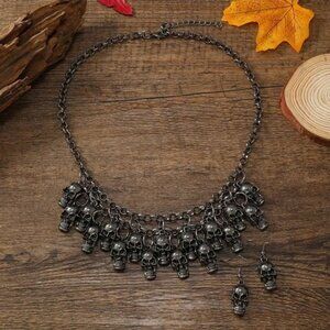 Halloween Gothic Style Necklace and Earrings Set